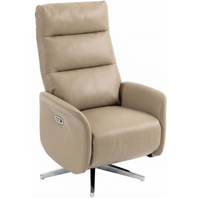 Homcom Poltrona Relax Elettrica Reclinabile 160° Girevole con Poggiapiedi, Presa USB e Type-C, in Pelle PU, Marrone Aosom Italy Homcom Poltrona Relax Elettrica Reclinabile 160° Girevole con Poggiapiedi, Presa USB e Type-C, in Pelle PU, Marrone Aosom Italy