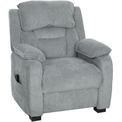 Homcom Poltrona Reclinabile 150° con Poggiapiedi, Telecomando e Tasca Laterale, imbottita e Velluto Effetto , 86x90x103 cm, Grigio Aosom Italy Homcom Poltrona Reclinabile 150° con Poggiapiedi, Telecomando e Tasca Laterale, imbottita e Velluto Effetto , 86x90x103 cm, Grigio Aosom Italy