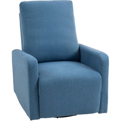Homcom Poltrona Relax Reclinabile Manualmente a 135°, Girevole a 360° con Funzione Dondolo, Blu Aosom Italy Homcom Poltrona Relax Reclinabile Manualmente a 135°, Girevole a 360° con Funzione Dondolo, Blu Aosom Italy