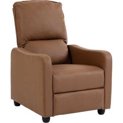 Homcom Poltrona Relax Reclinabile Manuale 155° con Poggiapiedi, in Pelle PU, per Soggiorno e Camera, Marrone scuro Aosom Italy Homcom Poltrona Relax Reclinabile Manuale 155° con Poggiapiedi, in Pelle PU, per Soggiorno e Camera, Marrone scuro Aosom Italy