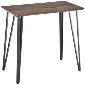 homcom tavolo rettangolare in stile rustico industriale in mdf e metallo, tavolo da cucina e bar 110x60x102cm marrone