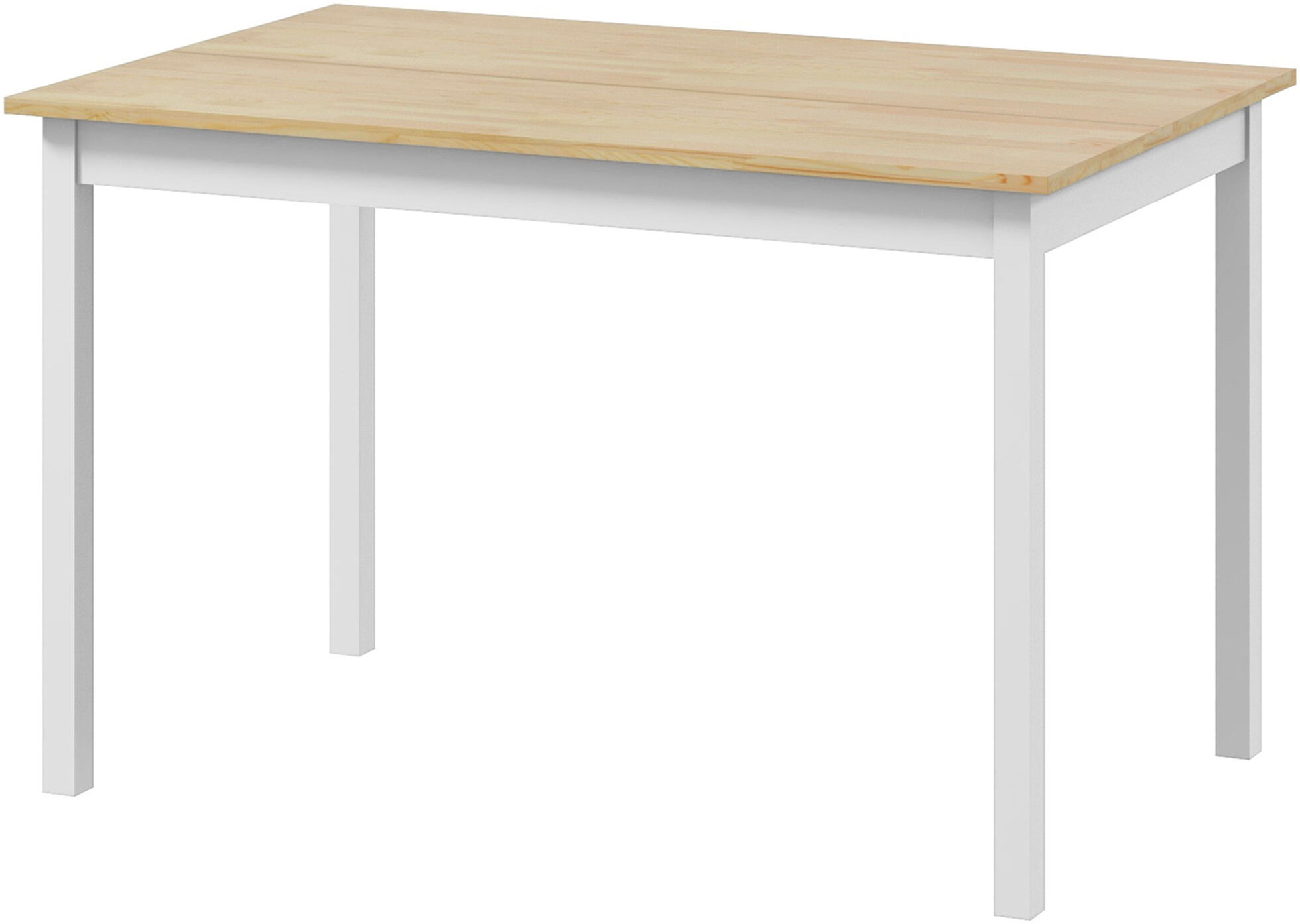 Homcom Tavolo da Pranzo 4 Posti con Piedini Antiscivolo, in Legno di Pino, 120x75x75 cm