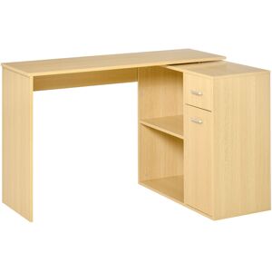 Homcom Scrivania Moderna per Computer Girevole a 360° 2 Ripiani 2 Cassetti, Tavolo da Pranzo in Rovere Legno, 117x82x74cm Aosom Homcom Scrivania Moderna per Computer Girevole a 360° 2 Ripiani 2 Cassetti, Tavolo da Pranzo in Rovere Legno, 117x82x74cm Aosom