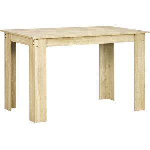 Tavolo da pranzo HOMCOM in quercia moderna - 4-6 persone - 120L x 69P x 75H cm Tavolo da pranzo HOMCOM in quercia moderna - 4-6 persone - 120L x 69P x 75H cm