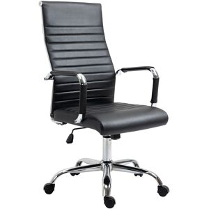 Vinsetto Sedia da Ufficio ergonomica Poltrona direzionale con funzione dondolo Sedia girevole regolabile in altezza Imbottita Ecopelle Schiuma Nero 54 x 62 x 104-114 cm Vinsetto Sedia da Ufficio ergonomica Poltrona direzionale con funzione dondolo Sedia girevole regolabile in altezza Imbottita Ecopelle Schiuma Nero 54 x 62 x 104-114 cm