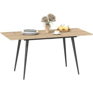 Homcom Tavolo da pranzo allungabile, Tavolo espandibile per 6-8 persone, Tavolo da cucina con gambe in acciaio solido Homcom Tavolo da pranzo allungabile, Tavolo espandibile per 6-8 persone, Tavolo da cucina con gambe in acciaio solido