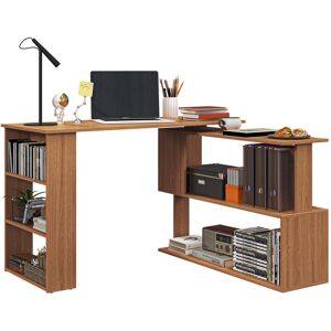 Homcom Scrivania Computer PC Angolare Design a L Girevole con 5 Ripiani Ufficio, Tavolo da Pranzo in Legno 120x110x74.5cm Aosom Homcom Scrivania Computer PC Angolare Design a L Girevole con 5 Ripiani Ufficio, Tavolo da Pranzo in Legno 120x110x74.5cm Aosom