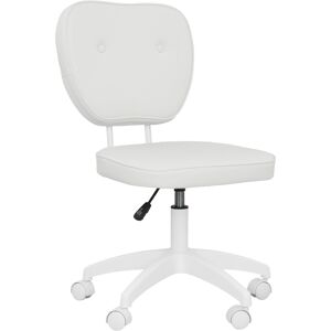 Vinsetto Sedia da Ufficio Girevole Rivestita in PU con Altezza Regolabile Senza Braccioli Portata 120 kg 46x59x82-92 cm Bianco Aosom Italy Vinsetto Sedia da Ufficio Girevole Rivestita in PU con Altezza Regolabile Senza Braccioli Portata 120 kg 46x59x82-92 cm Bianco Aosom Italy