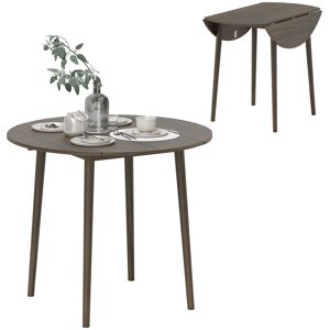 Homcom Tavolo da pranzo pieghevole 2 prolunghe, tavolo rotondo estendibile per 4 persone, gambe in legno Ø 89 x 73,5 cm, grigio Aosom Italy Homcom Tavolo da pranzo pieghevole 2 prolunghe, tavolo rotondo estendibile per 4 persone, gambe in legno Ø 89 x 73,5 cm, grigio Aosom Italy