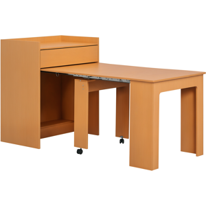 Tavolo Pieghevole HOMCOM - Regolabile, Salvaspazio, Per 5 Persone Tavolo Pieghevole HOMCOM - Regolabile, Salvaspazio, Per 5 Persone