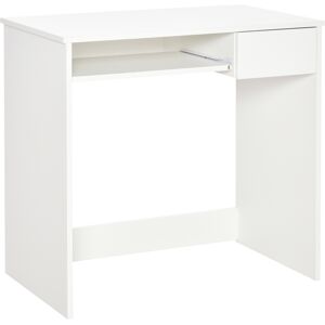 Homcom Scrivania Ufficio, 80x45x75 cm Scrivania Salvaspazio con Vassoio Tastiera, Cassetto per Documenti, Bianco Aosom Italy Homcom Scrivania Ufficio, 80x45x75 cm Scrivania Salvaspazio con Vassoio Tastiera, Cassetto per Documenti, Bianco Aosom Italy