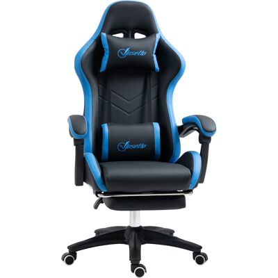 Vinsetto Sedia da Gaming con Altezza Regolabile e Schienale Reclinabile, Sedia da scrivania ergonomica, 65x65x121-129 cm, Blu e Nero Aosom Italy Vinsetto Sedia da Gaming con Altezza Regolabile e Schienale Reclinabile, Sedia da scrivania ergonomica, 65x65x121-129 cm, Blu e Nero Aosom Italy