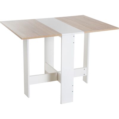 Tavolo da pranzo moderno pieghevole Homcom - Rovere Bianco Tavolo da pranzo moderno pieghevole Homcom - Rovere Bianco