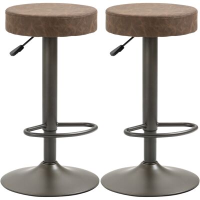 HOMCOM Set 2 Sgabelli da Bar Regolabili HOMCOM Set 2 Sgabelli da Bar Regolabili