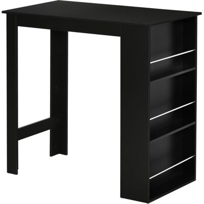 Homcom Bancone da Cucina Tavolo Alto con 3 Mensole in Legno, Tavolo da Bar Cucina Arredamento Moderno Casa e Bar, 112x57x106cm, Nero Aosom Homcom Bancone da Cucina Tavolo Alto con 3 Mensole in Legno, Tavolo da Bar Cucina Arredamento Moderno Casa e Bar, 112x57x106cm, Nero Aosom