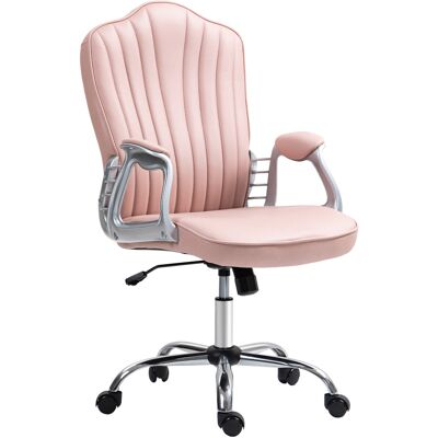 Homcom Sedia da Scrivania Girevole con Altezza Regolabile Braccioli Schienale Curvo Funzione di Basculante Rosa Aosom Italy Homcom Sedia da Scrivania Girevole con Altezza Regolabile Braccioli Schienale Curvo Funzione di Basculante Rosa Aosom Italy