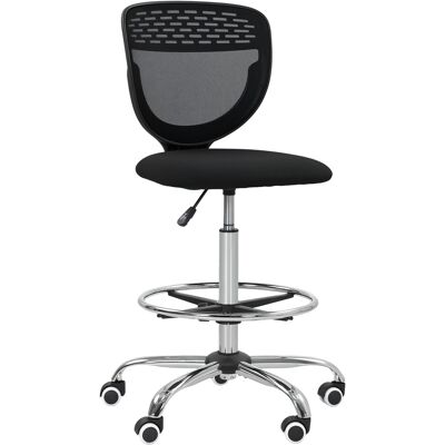 Vinsetto Sedia da Ufficio, Sedia da Lavoro, Sedia da Scrivania, regolabile in altezza, imbottita, Nero Aosom Italy Vinsetto Sedia da Ufficio, Sedia da Lavoro, Sedia da Scrivania, regolabile in altezza, imbottita, Nero Aosom Italy