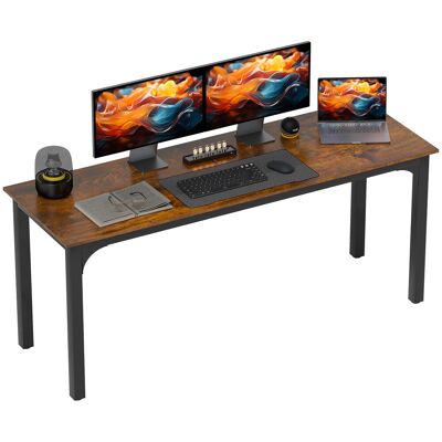 Homcom Scrivania, Computertavolo, design rustico, spazioso, truciolato, Marrone Aosom Italy Homcom Scrivania, Computertavolo, design rustico, spazioso, truciolato, Marrone Aosom Italy