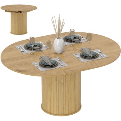 Homcom Tavolo da pranzo estensibile, tavolo da cucina, per 6-8 persone, 110-150 x 75 cm, effetto legno naturale Aosom Italy Homcom Tavolo da pranzo estensibile, tavolo da cucina, per 6-8 persone, 110-150 x 75 cm, effetto legno naturale Aosom Italy