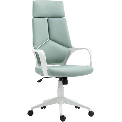 Homcom Sedia da Ufficio in Tessuto con Dondolo, Altezza Regolabile e Seduta Girevole, 63x63x117-127 cm, Verde Aosom Italy Homcom Sedia da Ufficio in Tessuto con Dondolo, Altezza Regolabile e Seduta Girevole, 63x63x117-127 cm, Verde Aosom Italy
