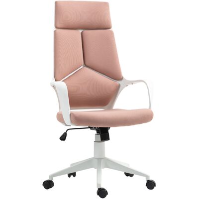 Homcom Sedia da Ufficio in Tessuto con Dondolo, Altezza Regolabile e Seduta Girevole, 63x63x117-127 cm, Rosa Aosom Italy Homcom Sedia da Ufficio in Tessuto con Dondolo, Altezza Regolabile e Seduta Girevole, 63x63x117-127 cm, Rosa Aosom Italy