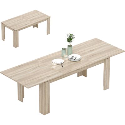 Homcom Tavolo da pranzo estendibile, da 180 a 260 cm, per 6-10 persone, in legno Aosom Italy Homcom Tavolo da pranzo estendibile, da 180 a 260 cm, per 6-10 persone, in legno Aosom Italy