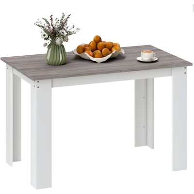 Homcom Tavolo da Pranzo Moderno in Legno per 4-6 Persone, 120x69x75cm, Grigio e Bianco Aosom Italy Homcom Tavolo da Pranzo Moderno in Legno per 4-6 Persone, 120x69x75cm, Grigio e Bianco Aosom Italy