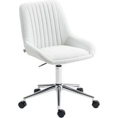 Homcom Mobiletto da ufficio su ruote in legno con 5 cassetti, maniglie incassate, 50 x 40 x 74,5 cm, bianco Aosom Italy Homcom Mobiletto da ufficio su ruote in legno con 5 cassetti, maniglie incassate, 50 x 40 x 74,5 cm, bianco Aosom Italy