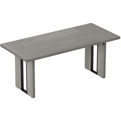 Homcom Tavolo da Pranzo in Stile Industriale per 8 Persone max, in Legno e Acciaio, 180x80x75 cm, Grigio Aosom Italy Homcom Tavolo da Pranzo in Stile Industriale per 8 Persone max, in Legno e Acciaio, 180x80x75 cm, Grigio Aosom Italy