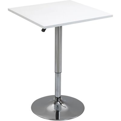 Homcom Tavolo da Bar Regolabile in Altezza, Piano Girevole a 360°, Piedi Antigraffio, Base in Metallo Stabile, Bianco Aosom Italy Homcom Tavolo da Bar Regolabile in Altezza, Piano Girevole a 360°, Piedi Antigraffio, Base in Metallo Stabile, Bianco Aosom Italy