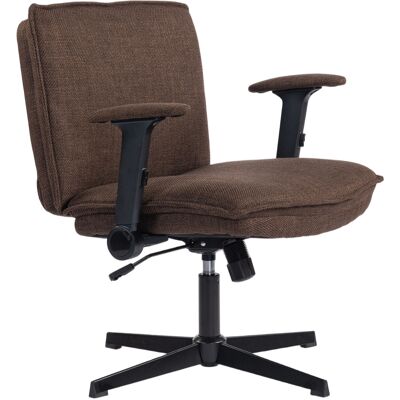 Homcom Sedia da Ufficio con Braccioli Ribaltabili, Sedile Ampio e Altezza Regolabile, Girevole, senza Ruote, Marrone Aosom Italy Homcom Sedia da Ufficio con Braccioli Ribaltabili, Sedile Ampio e Altezza Regolabile, Girevole, senza Ruote, Marrone Aosom Italy
