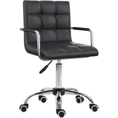 Homcom Sedia da Ufficio Girevole con Rotelle, Braccioli e Altezza Regolabile, Poltrona da Ufficio Imbottita Ergonomica in Pelle PU, Nero Aosom Italy Homcom Sedia da Ufficio Girevole con Rotelle, Braccioli e Altezza Regolabile, Poltrona da Ufficio Imbottita Ergonomica in Pelle PU, Nero Aosom Italy
