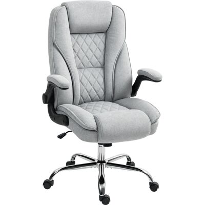 Homcom Sedia da ufficio, poltrona ergonomica, altezza regolabile, braccioli ribaltabili, 70 x 70 x 114-122 cm, grigio Aosom Italy Homcom Sedia da ufficio, poltrona ergonomica, altezza regolabile, braccioli ribaltabili, 70 x 70 x 114-122 cm, grigio Aosom Italy