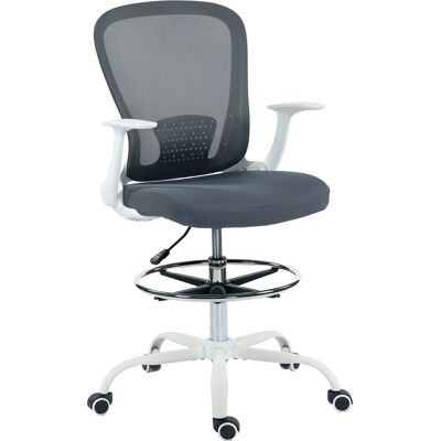 Homcom Sedia da ufficio ergonomica con poggiapiedi regolabile e braccioli ribaltabili, altezza regolabile, 59x62x99-119cm, grigio Aosom Italy Homcom Sedia da ufficio ergonomica con poggiapiedi regolabile e braccioli ribaltabili, altezza regolabile, 59x62x99-119cm, grigio Aosom Italy