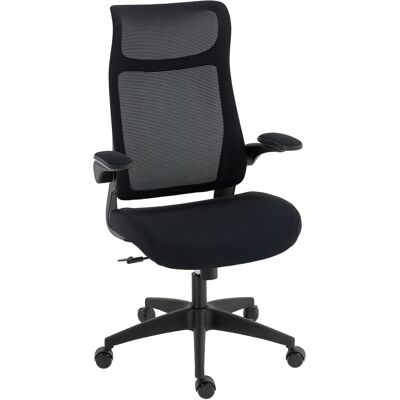 Homcom Sedia da Ufficio Ergonomica Girevole in Rete con Supporto Lombare Braccioli Ribaltabili Poggiatesta Basculante Nero Aosom Italy Homcom Sedia da Ufficio Ergonomica Girevole in Rete con Supporto Lombare Braccioli Ribaltabili Poggiatesta Basculante Nero Aosom Italy
