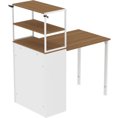 Homcom Scrivania Pieghevole Tavolo da Cucina con 4 Ripiani Scrivania per Computer Tavolo da Lavoro per Laptop 105 x 60 x 127 cm Legno Naturale Aosom Italy Homcom Scrivania Pieghevole Tavolo da Cucina con 4 Ripiani Scrivania per Computer Tavolo da Lavoro per Laptop 105 x 60 x 127 cm Legno Naturale Aosom Italy