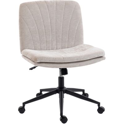 Homcom Sedia da Ufficio Regolabile, Inclinabile e Girevole, in Tessuto Chenille e Acciaio, 62x67x83-93 cm, Beige Aosom Italy Homcom Sedia da Ufficio Regolabile, Inclinabile e Girevole, in Tessuto Chenille e Acciaio, 62x67x83-93 cm, Beige Aosom Italy