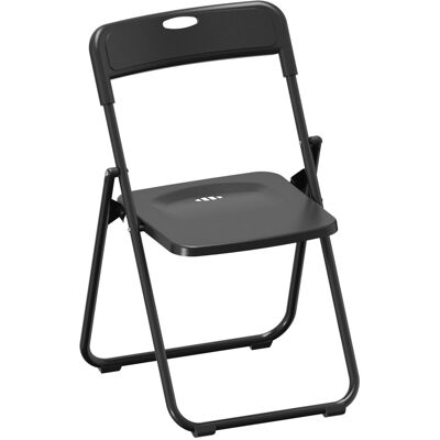 Homcom Set di 6 Sedie Pieghevoli in Plastica con Schienale Curvo Design Ventilazione Struttura in Acciaio 48,5x47x75 cm Nero Aosom Italy Homcom Set di 6 Sedie Pieghevoli in Plastica con Schienale Curvo Design Ventilazione Struttura in Acciaio 48,5x47x75 cm Nero Aosom Italy