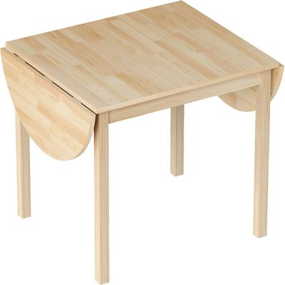 Homcom Tavolo Allungabile a Ribalta per 4-6 Persone in Legno di Pino, 140x70x75 cm, color Legno Aosom Italy Homcom Tavolo Allungabile a Ribalta per 4-6 Persone in Legno di Pino, 140x70x75 cm, color Legno Aosom Italy