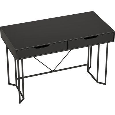 Homcom Piccola scrivania per computer con 2 cassetti, scrivania con ampia superficie di lavoro 120 x 60 x 77 cm Nero Aosom Italy Homcom Piccola scrivania per computer con 2 cassetti, scrivania con ampia superficie di lavoro 120 x 60 x 77 cm Nero Aosom Italy