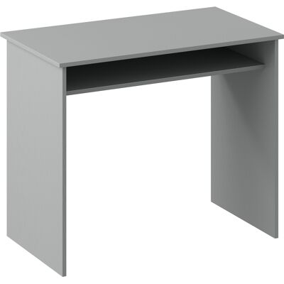 Homcom Scrivania per computer sobria minimalista compatta con 1 ripiano, pannelli truciolari, 90x50x74 cm, grigio Aosom Italy Homcom Scrivania per computer sobria minimalista compatta con 1 ripiano, pannelli truciolari, 90x50x74 cm, grigio Aosom Italy