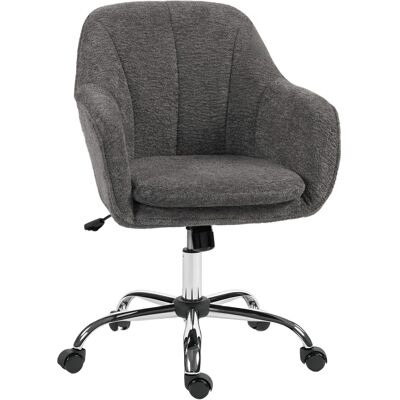Homcom Sedia da ufficio, poltrona da ufficio ergonomica con altezza regolabile, seduta girevole, funzione dondolo, grigio Aosom Italy Homcom Sedia da ufficio, poltrona da ufficio ergonomica con altezza regolabile, seduta girevole, funzione dondolo, grigio Aosom Italy