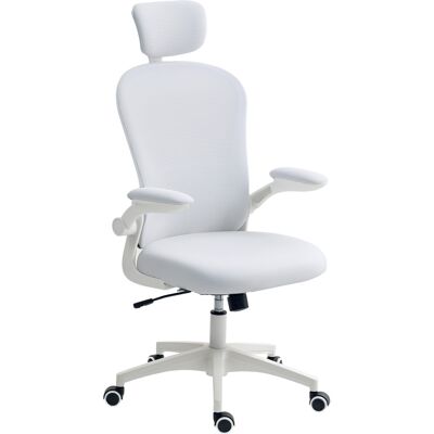 Vinsetto Sedia da Ufficio in Rete con Schienale Alto Poggiatesta Regolabile Supporto Lombare 4D 62x64x120 cm Bianco Aosom Italy Vinsetto Sedia da Ufficio in Rete con Schienale Alto Poggiatesta Regolabile Supporto Lombare 4D 62x64x120 cm Bianco Aosom Italy