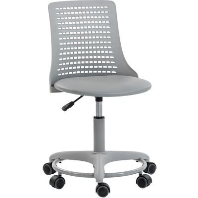Homcom Sedia Girevole da Scrivania con Schienale forato e Altezza Regolabile, Sedia da Ufficio senza Braccioli, 43x42x86 cm, Grigio Aosom Italy Homcom Sedia Girevole da Scrivania con Schienale forato e Altezza Regolabile, Sedia da Ufficio senza Braccioli, 43x42x86 cm, Grigio Aosom Italy