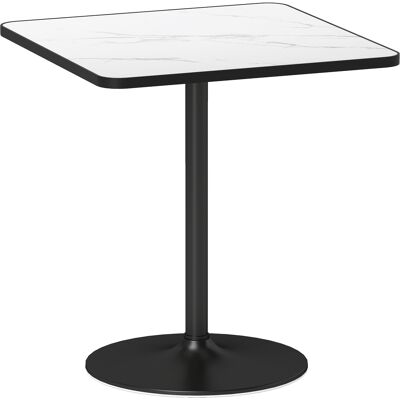 Homcom Tavolo quadrato da cucina per 4 persone, in effetto marmo, 70x70 cm, bianco Aosom Italy Homcom Tavolo quadrato da cucina per 4 persone, in effetto marmo, 70x70 cm, bianco Aosom Italy