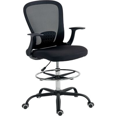 Homcom Sedia da ufficio ergonomica con poggiapiedi regolabile e braccioli ribaltabili, altezza regolabile, 59x62x99-119cm, nero Aosom Italy Homcom Sedia da ufficio ergonomica con poggiapiedi regolabile e braccioli ribaltabili, altezza regolabile, 59x62x99-119cm, nero Aosom Italy
