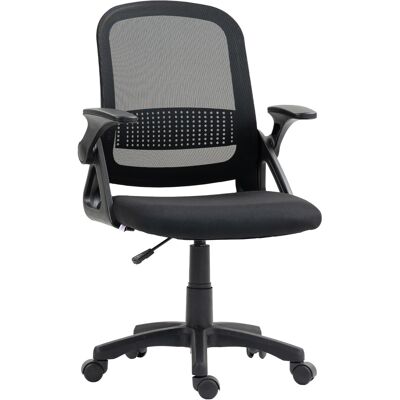 Homcom Sedia da Ufficio in Mesh Traspirante, Sedia Girevole Ergonomica con Braccioli Ribaltabili e Supporto Lombare, Nero Aosom Italy Homcom Sedia da Ufficio in Mesh Traspirante, Sedia Girevole Ergonomica con Braccioli Ribaltabili e Supporto Lombare, Nero Aosom Italy