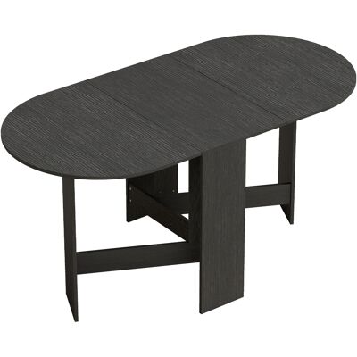 Homcom Tavolo cucina ovale pieghevole con ali ribaltabili, 163x80x75 cm, Nero Aosom Italy Homcom Tavolo cucina ovale pieghevole con ali ribaltabili, 163x80x75 cm, Nero Aosom Italy