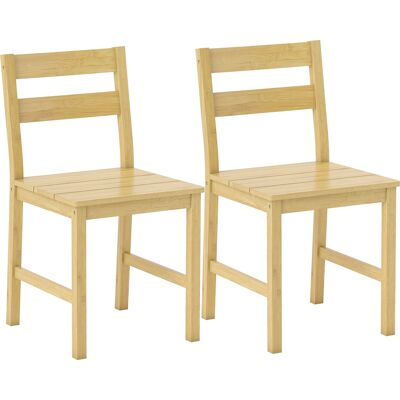 Homcom Set 2 Sedie Sala da Pranzo e Cucina in Bambù, Schienale Curvo, Naturale Aosom Italy Homcom Set 2 Sedie Sala da Pranzo e Cucina in Bambù, Schienale Curvo, Naturale Aosom Italy