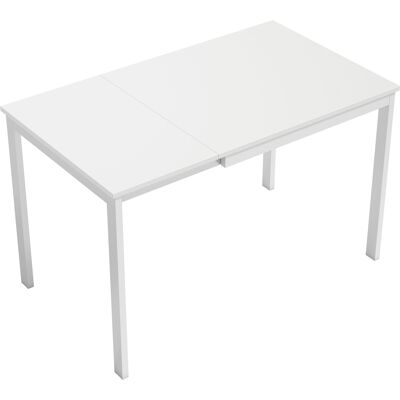 Homcom Tavolo da Pranzo Allungabile Rettangolare Salvaspazio, 80-120cm, Bianco Aosom Italy Homcom Tavolo da Pranzo Allungabile Rettangolare Salvaspazio, 80-120cm, Bianco Aosom Italy